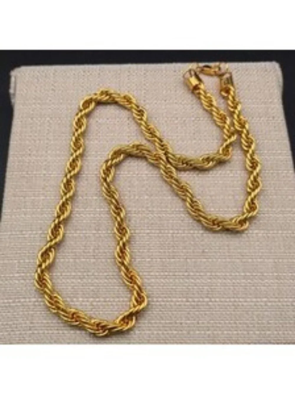 32 Inch Gold Plated Chunky Rope Chain Necklace – Men's Hip Hop Jewelry B1488